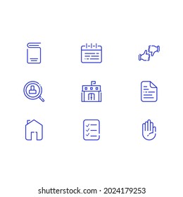 Juego de iconos aplicación móvil educativa.