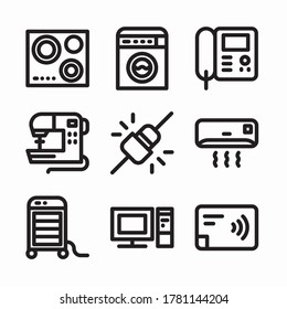 Icon Set Electronics für verschiedene Jahreszeiten