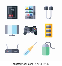 Icon Set Electronics for different seasons Color