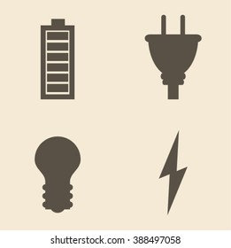 icon set of energy