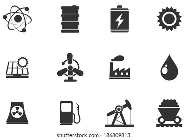 Icon Set, Energy and Industry