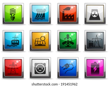 Icon Set, Energy and Industry