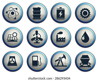 Icon Set, Energy and Industry