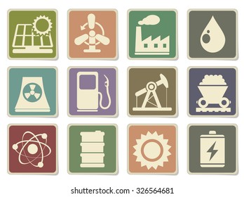 Icon Set, Energy and Industry