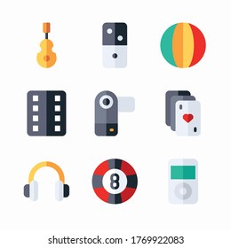 Icon Set Entertainment for different seasons Color