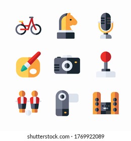 Icon Set Entertainment for different seasons Color