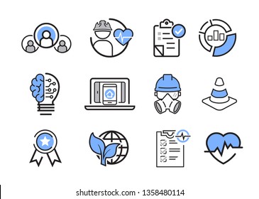 Icon Set Environment Safety Compliance Business