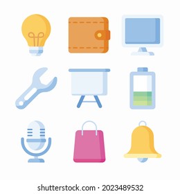 Icon Set Essentials for different seasons Color