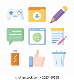 Icon Set Essentials for different seasons Color
