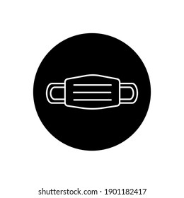 Icon set of face mask, surgical mask, N95 mask, etc flat icon.  simple design for graphics, logos, websites, social media, UI, mobile apps, EPS10