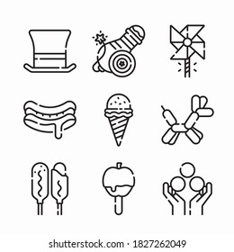 Icon Set Fair for different seasons Line