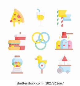 Icon Set Fair for different seasons Color