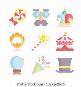 Icon Set Fair for different seasons Color