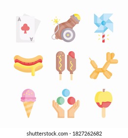 Icon Set Fair for different seasons Color