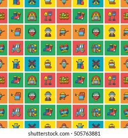 icon set farming vector