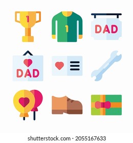 Icon Set Father Day for different seasons Color