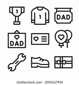 Icon Set Father Day for different seasons Line