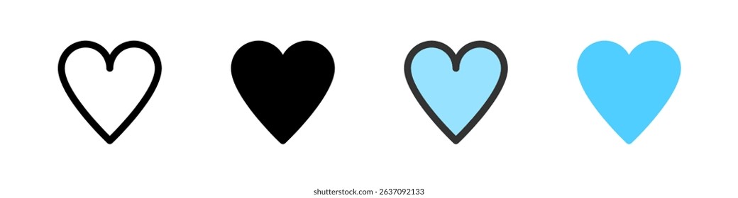 Icon set for favorite. Great for apps, bookmarks, or user preferences.