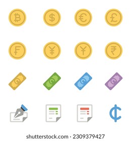 
icon set of financial vector