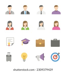
icon set of financial vector