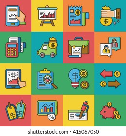 icon set financial vector