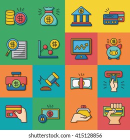 icon set financial vector
