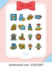 icon set financial vector