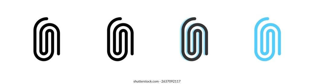 Icon set for fingerprint. Suitable for security apps or authentication UI.