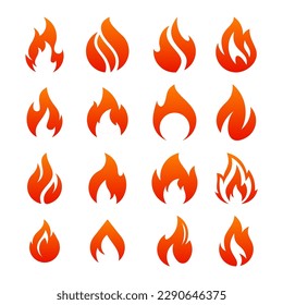 icon set Fire flame logo vector illustration design template. vector fire flames sign illustration isolated. fire icon	