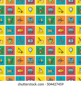 icon set fishing vector