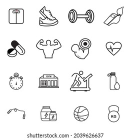 Conjunto de iconos Vector de ajuste Editable