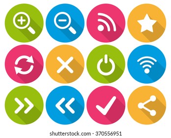 Icon set flat - Basic Web & Computer 01