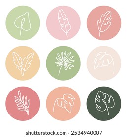 Icon set of flower. Editable vector pictograms isolated on a white background. Trendy outline symbols for mobile apps and website design. Premium pack of icons in trendy line style. 
