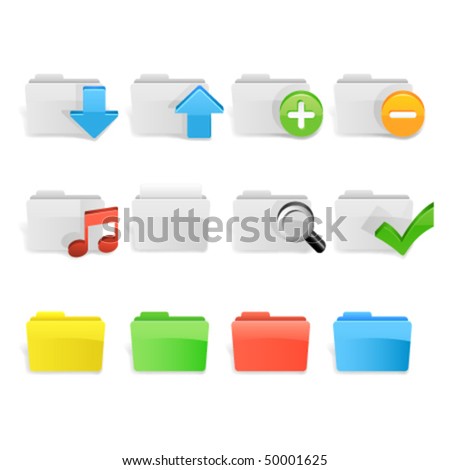 Icon Set Folder Stock Vector (Royalty Free) 50001625 - Shutterstock