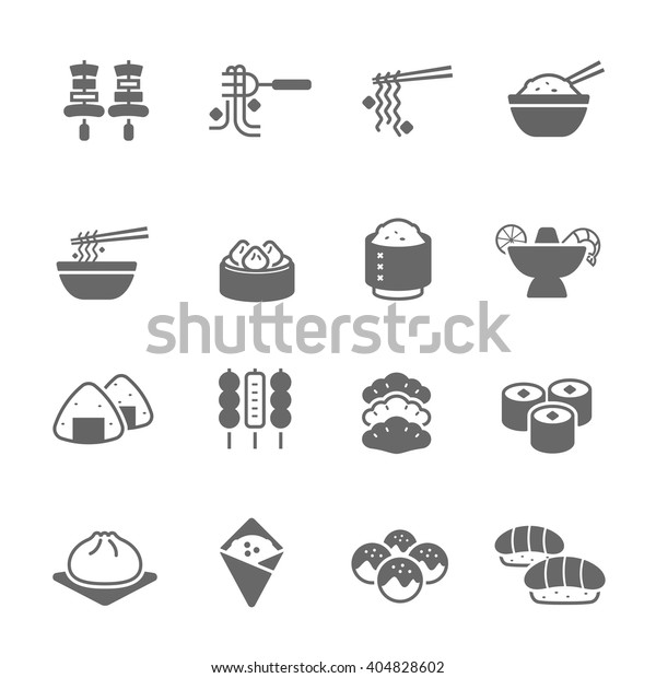 Icon Set Food Stock Vector (Royalty Free) 404828602