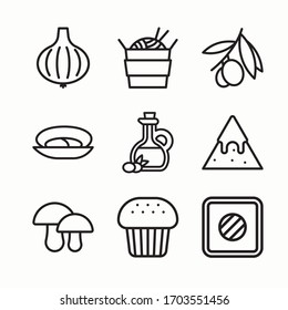 Icon Set Food for different seasons.