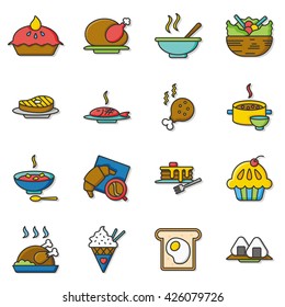 icon set food vector