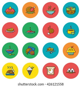 icon set food vector