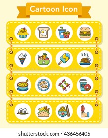 icon set food vector