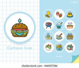 icon set food vector