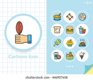 icon set food vector