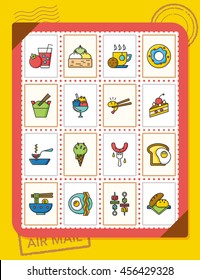 icon set food vector