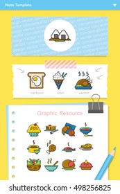icon set food vector