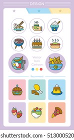 icon set food vector