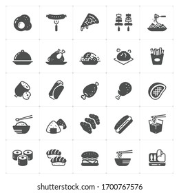 Icon set - Food icon vector illustration on white background