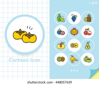 icon set fruit vector