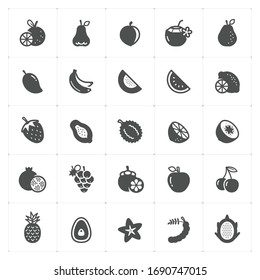 Icon set - Fruit icon vector illustration on white background