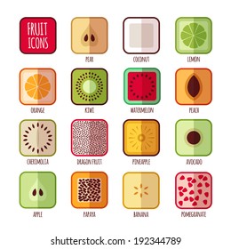 Icon Set Fruits