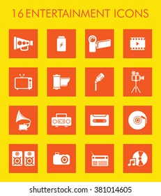 Icon set fun and entertainment
