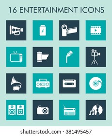 Icon set fun and entertainment